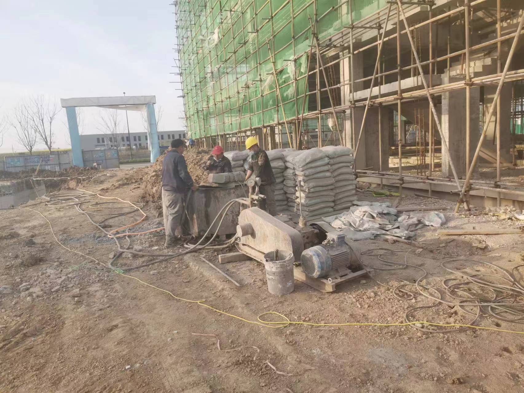 法库别墅下沉注浆